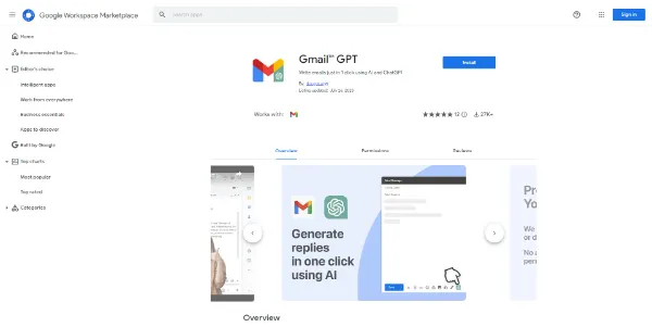 Gmail GPT AI