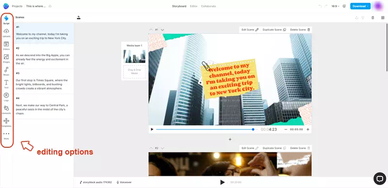 Changing video elements